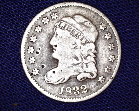 1832 Capped Bust Silver Half Dime Nice Details  965,000 mintage #S125 Cover