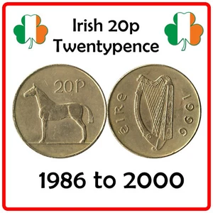 Ireland | Irish 20p | Twenty Pence | Horse | 1986 - 2000 - Foto 1 di 1