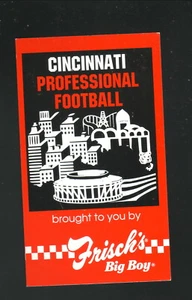 Cincinnati Bengals--1997 Pocket Schedule--Frisch's Big Boy - Foto 1 di 2