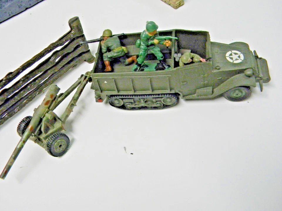 1 raro cañón americano 1/32º Marx Halftrack y 5,5 raro (abril. Anuncio) Foto 1 de 4