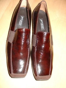 PAUL GREEN BROWN PATENT LEATHER LOAFERS SHOES sz 9 UK  US 12 - Picture 1 of 5