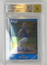 Chris Withrow 2007 Bowman Chrome Draft Picks #BDPP119 Autograph - BGS 9 Graded