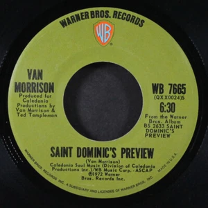 VAN MORRISON: gypsy / saint dominic's preview WB 7" Single 45 RPM - Picture 1 of 2