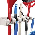 HOME IT Mop And Broom Holder - Garage Storage Systems with 5 Slots, 6 Hooks, 