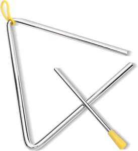7 Zoll musikalisches Stahl Dreieck Hand Percussion Instrument mit Schlagzeug - Rhythmus S - Bild 1 von 12