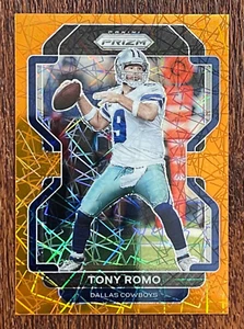 2021 Panini Prizm Tony Romo Orange Laser No. 247 Dallas Cowboys - Picture 1 of 2