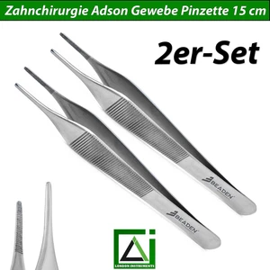 Cirugía Dental Adson Tejido Pinzas 15cm Pinzas Anatómicas Instrumentos Juego de 2 - Imagen 1 de 6
