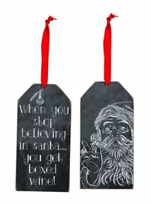 Christmas Ornament Wine Tag When You Stop Believing in Santa Primitives by Kathy - Picture 1 of 1