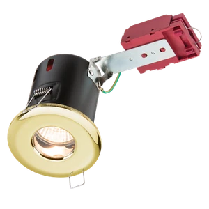 230V IP65 GU10 IC Fire-Rated Shower Downlight Brass - Picture 1 of 1