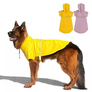 Dog Raincoat Adjustable Water Proof Pet Clothes Waterproof Lightweight Pet Ra... - Picture 1 of 6