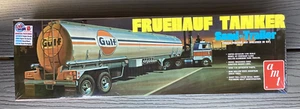 AMT 1/25 SCALE GULF FRUEHAUF TANKER SEMI-TRAILER PLASTIC MODEL KIT # 1354 F/S - Picture 1 of 23