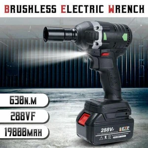 630N.M Electric Cordless Brushless Impact Wrench 3000rpm 288VF Ratchet Driver - Picture 1 of 11