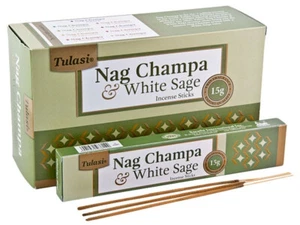 Tulasi Nag Champa  incense sticks | White Sage | [6 Pack of 15 stick] 90 - Picture 1 of 1