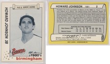 1990 Best Birmingham Barons All Decade Howard Johnson #2