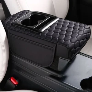 Portable Armrest Pad PU Leather Car Armrest Pillow Universal - Picture 1 of 10