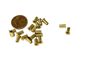 Mini-Rohrniete Hohlniete (Hollow rivets) Messing Auswahl 3 Typen - Picture 1 of 9