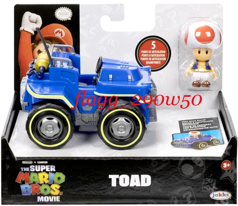 Super Mario Bros Movie TOAD Figure & Pull Back Racer NINTENDO 2023 READ!! Cover