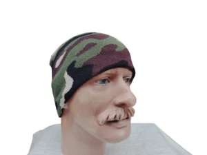 Bonnet doublé type militaire camouflé taille unique 100% acrylique📌4a. - Imagen 1 de 2