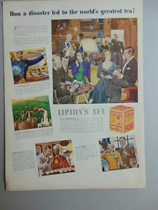 1938 LIPTON'S TEA World's Greatest TEA! vintage art print ad - Picture 1 of 1