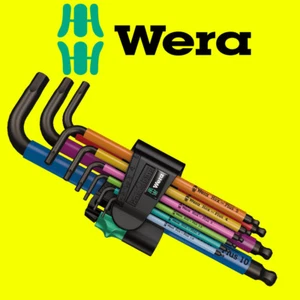 WERA HOLD FUNCTION Hex-Plus 9-tlg. mehrfarbig Kugelkopf-Sechskant-Inbusschlüssel-Satz 022210 - Bild 1 von 5