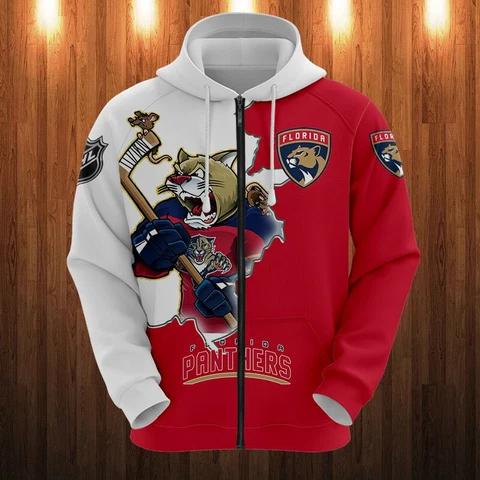 FLORIDA PANTHERS Men's Women's Hoodie Hooded Lycra Pullover US: S-5XL HOCKEY NEW Cover