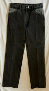 Vintage Men’s Wrangler 2 Tone Black/grey Jeans 32W-28L - Picture 1 of 7