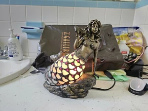 Stained Glass Mermaid Lamp - Picture 1 of 4