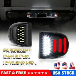 2X Luz LED de matrícula roja tubo DRL para Chevy Silverado GMC Sierra 1500 2500 - Imagen 1 de 12