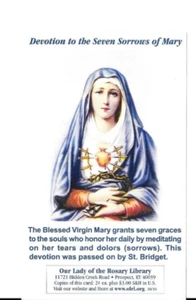 Devotion To The Seven Sorrows Of Mary - Picture 1 of 2
