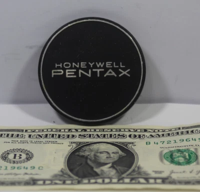 Honeywell Pentax 49mm Metal Push-On Front Lens Cap for Takumar 50mm 1.4 55mm 1.8 - Image 1 of 4