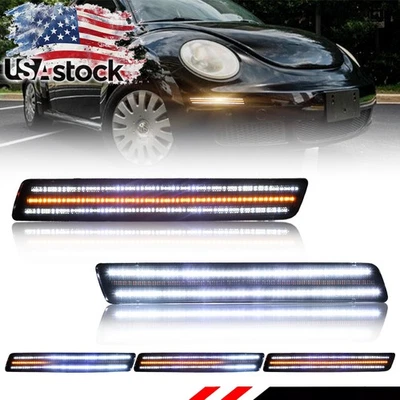 Smoke LED Front Bumper Corner Turn Signal Lights For 2006-2010 Volkswagen Beetle - Image 1 of 4