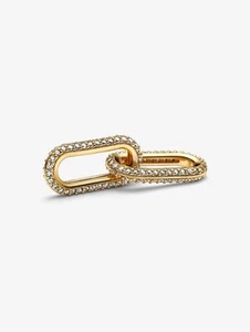 *BRAND NEW* Pandora ME Yellow Gold Plated Pavé Double Styling Link  769660C01 - Picture 1 of 4