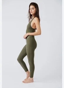 Mono Free People Free Throw Active Oliva Acanalado Elastizado Ropa Activa XS se ajusta a s - Imagen 1 de 2