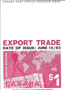 Canada post office new issue poster $1 Export, 1963, scott 411 [ 284 - Bild 1 von 1
