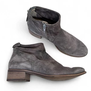Paul Green grau Wildleder lässig abgenutzt Stiefeletten Damen 7 Herbst Booties - Bild 1 von 12