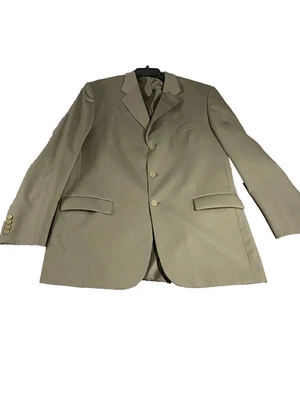 Abrigo Deportivo Manzini Uomo 44L Verde Super 120s Lana Merino Blazer Hecho en Italia Foto 1 de 4