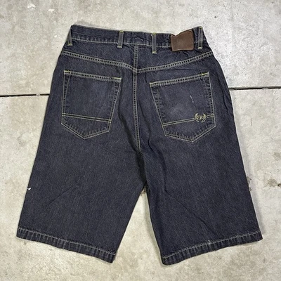 Vintage Phat Farm Baggy Jean Shorts Jorts Size 34 Y2K Embroidered Denim - Image 1 of 4