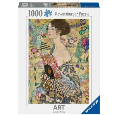 Ravensburger - Puzzle Arte 1000 Pezzi Klimt: Dama Col Ventaglio | Puzzle Pe BNVD - Immagine 1 di 4
