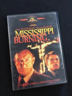 Mississippi Burning (DVD, 1988) w/ Insert Gene Hackman Willem Dafoe FREE S&H Foto 1 de 3