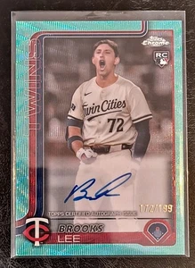 2025 Topps Chrome Baseball Brooks Lee RC Autograph Teel Prizm Refractor 172/199 - Picture 1 of 3