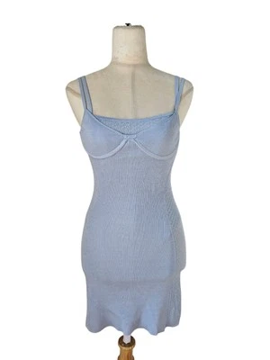 Mini Vestido Dion Lee Serpiente Panel de Encaje Punto Acanalado Foto 1 de 4