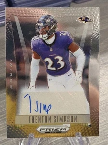 Trenton Simpson 2024 Panini Prizm Deca firmas autógrafo #S-TSN Ravens - Imagen 1 de 3