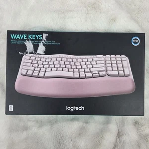 Logitech Wave Keys YR0096 Ergonomic Wireless bluetooth Keyboard With Palm Rest - Picture 1 of 10