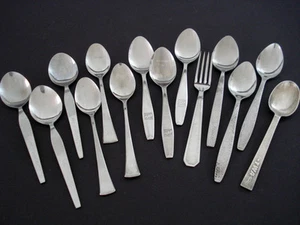 Vintage Airline Assorted Souvenir Spoon Set (With One Fork) Inv1442 - Picture 1 of 12