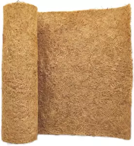 16X120 Inch Natural Coconut Coir Liner Sheets Coco Fiber Roll Coco Mat for Plant - Picture 1 of 12