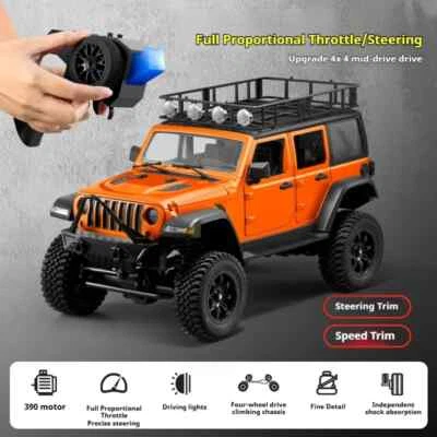 RC Crawler 4x4 Car MN128 2.4G Climbing Professional with LED Light Cars Toy - Image 1 of 4