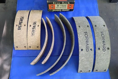 1935-36 1938 - 1942 DeSoto Chrysler Dodge GREY-ROCK BRAKE SHOE LININGS — 第 1/4 张图片