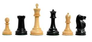 The Sammy R Series Luxury Chess Set - Pieces Only - 4.4" King - Genuine Ebony - Picture 1 of 12