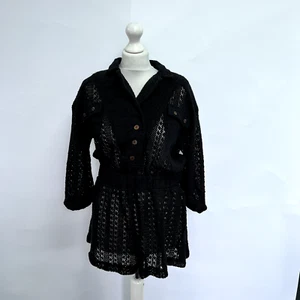Free People Ryan Crochet Romper/Playsuit. Black. XS. RRP £78 - Picture 1 of 4