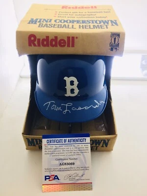 TOM TOMMY LASORDA Signed Mini Helmet PSA/DNA COA Brooklyn Dodgers Autographed - Image 1 of 3